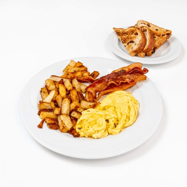 Eggs with Meat and Potatoes.