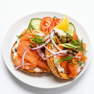 Smoked Salmon Bagel Sandwich